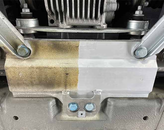 Dry ice cleaning before and after
